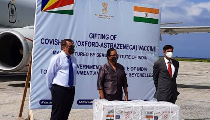 India sends 50,000 doses of vaccines to Seychelles India sends 50,000 doses of vaccines to Seychelles