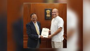 High Commissioner of Sri Lanka to India Milinda Moragoda calls on India’s National Security Advisor Ajit Doval High Commissioner of Sri Lanka to India Milinda Moragoda calls on India’s National Security Advisor Ajit Doval